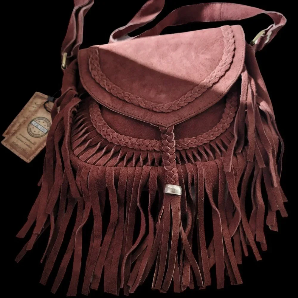 2026Genuine cowhide Western Cowgirl Style Cross Body Messenger Bag. - Picture 1 of 8